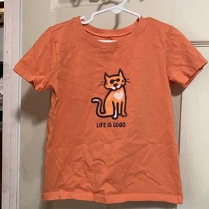Life is good cat t-shirt